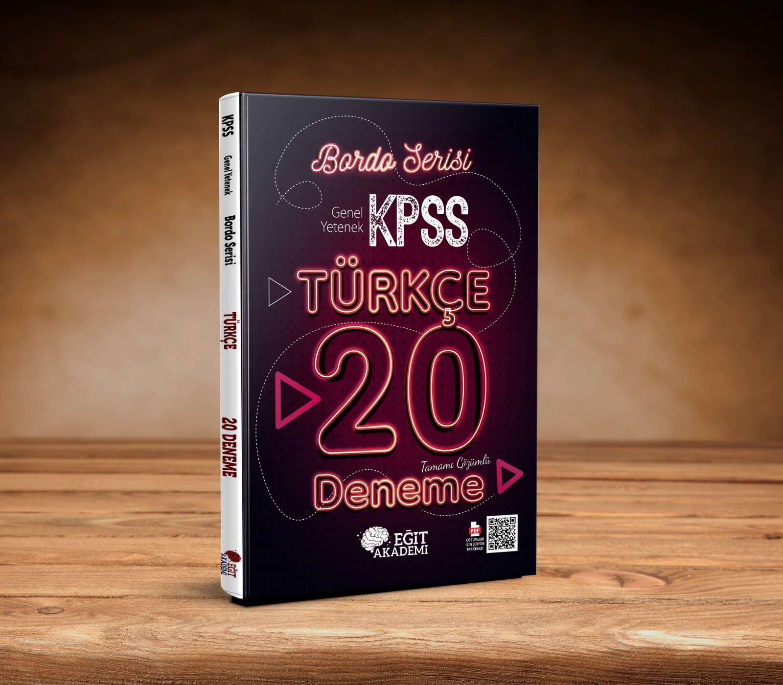 KPSS Türkçe Tamamı Çözümlü 20 Bordo Deneme Sınavı Eğit Akademi