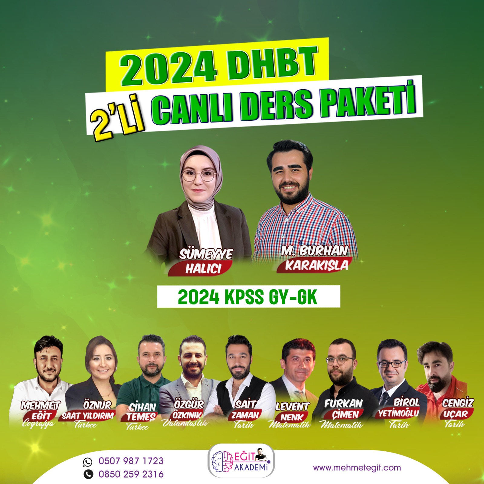 2024 DHBT- KPSS ÖNLİSANS / ORTAÖĞRETİM GY- GK 2’ Lİ CANLI DERS PAKETİ