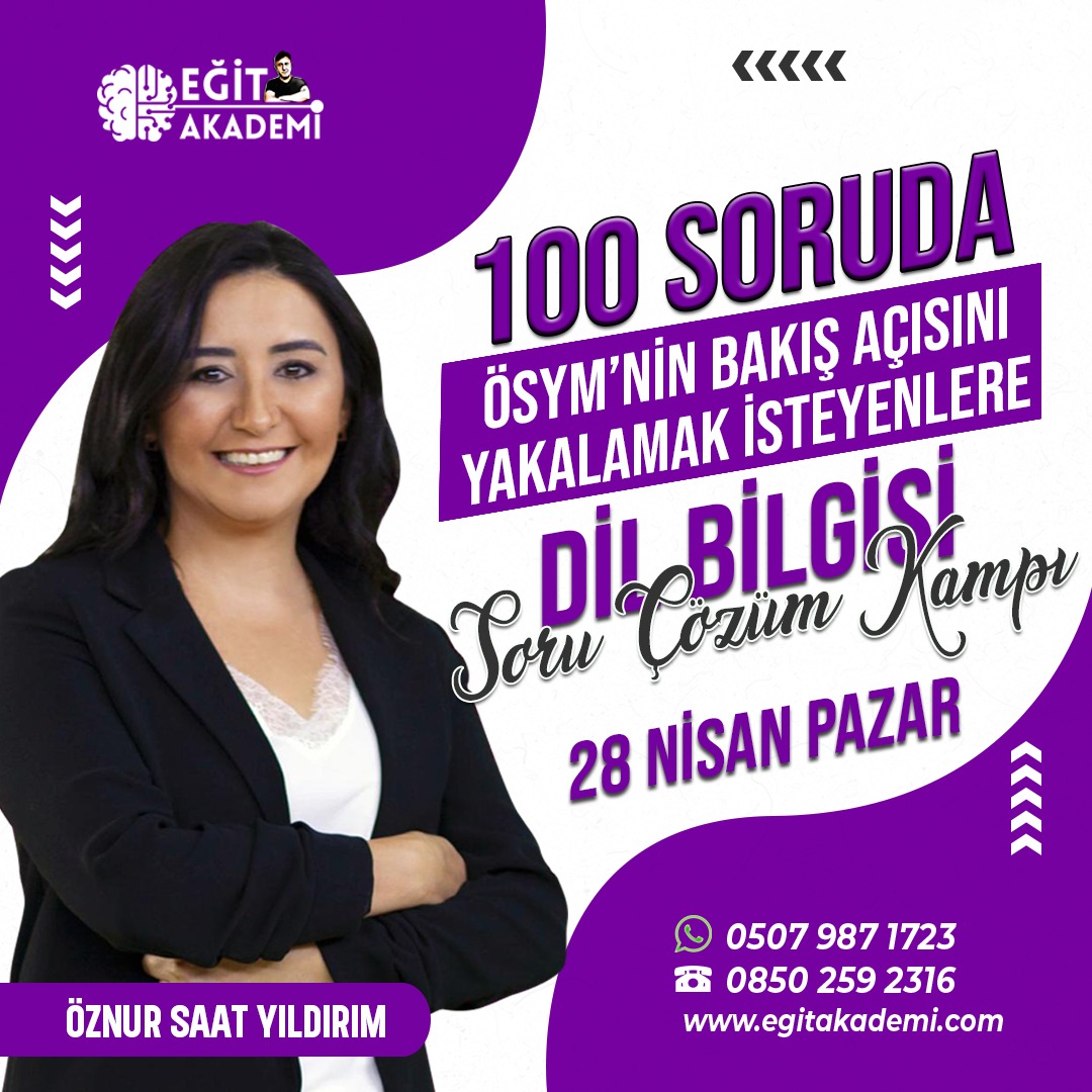 2024KPSS Öznur SAAT YILDIRIM Dil Bilgisi Soru Çözüm Kampı