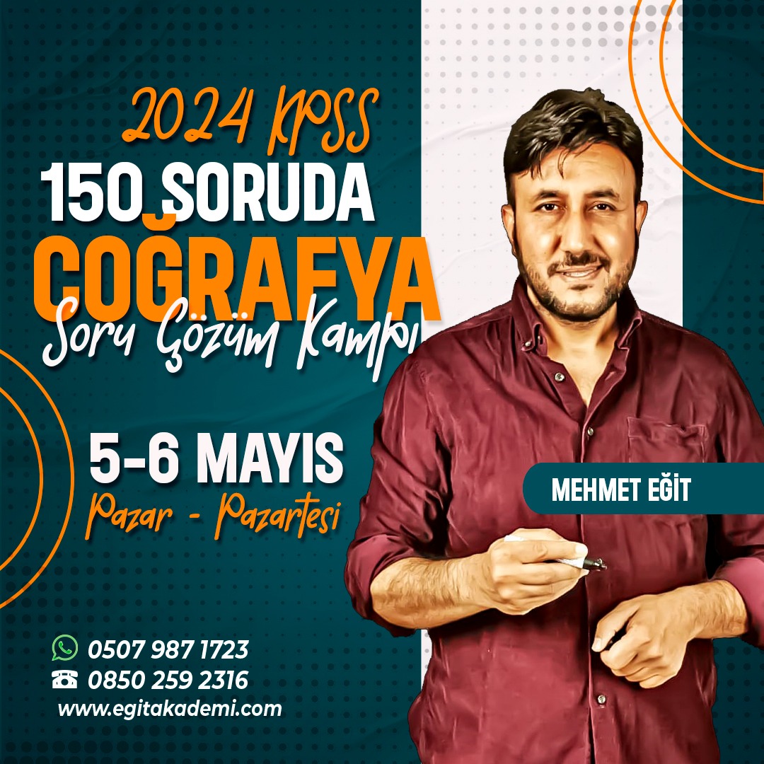 2024 KPSS Coğrafya Mehmet Eğit Soru Çözüm Kampı