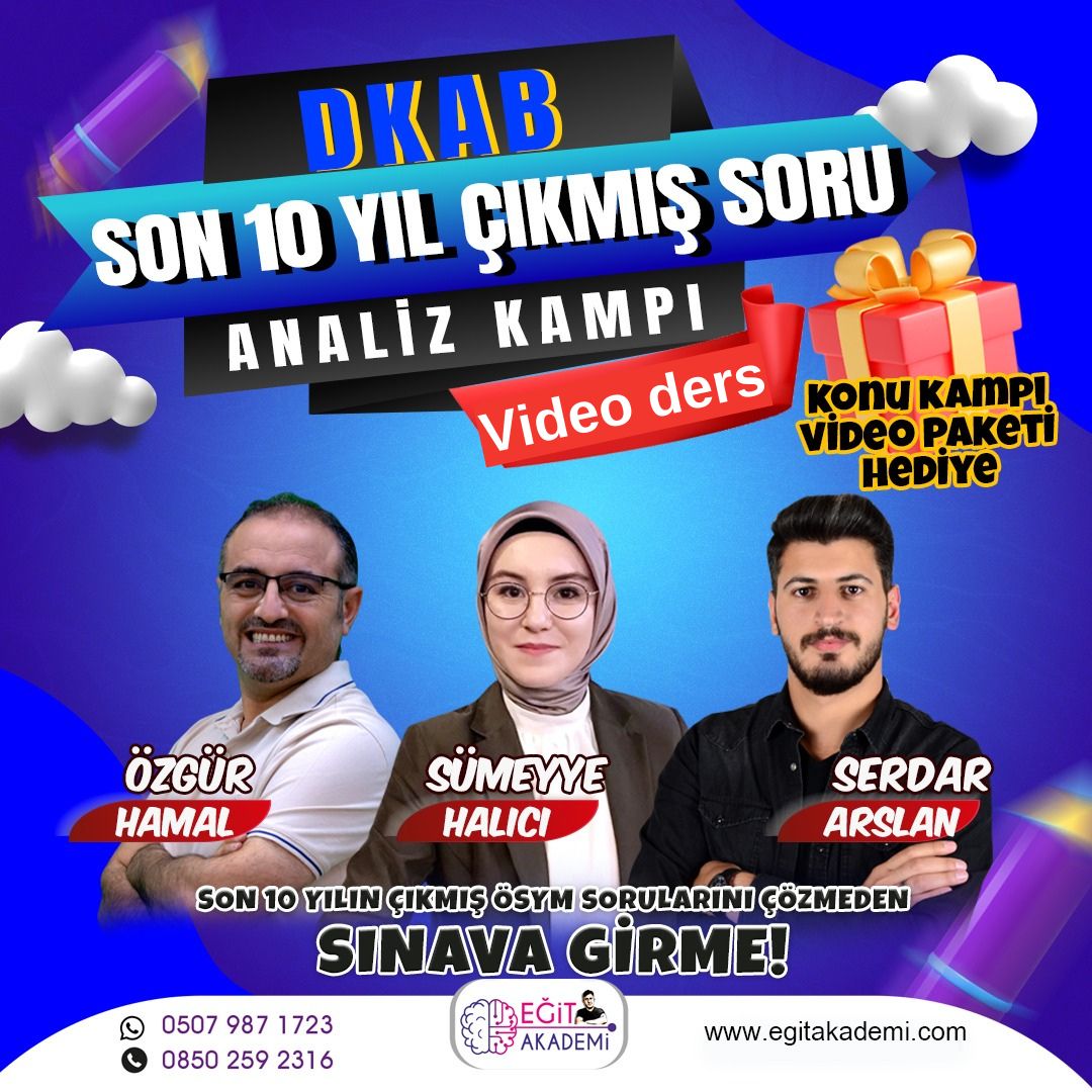 DKAB ÖABT Son 10 Yıl ÖSYM Çıkmış Soru Analiz Kampı / Video Ders