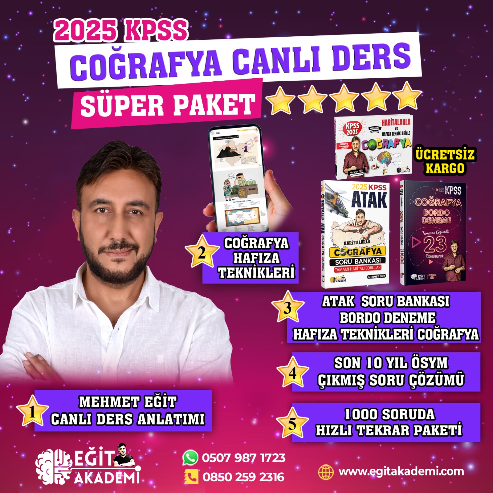 KPSS 2025 COĞRAFYA CANLI DERS SÜPER PAKET