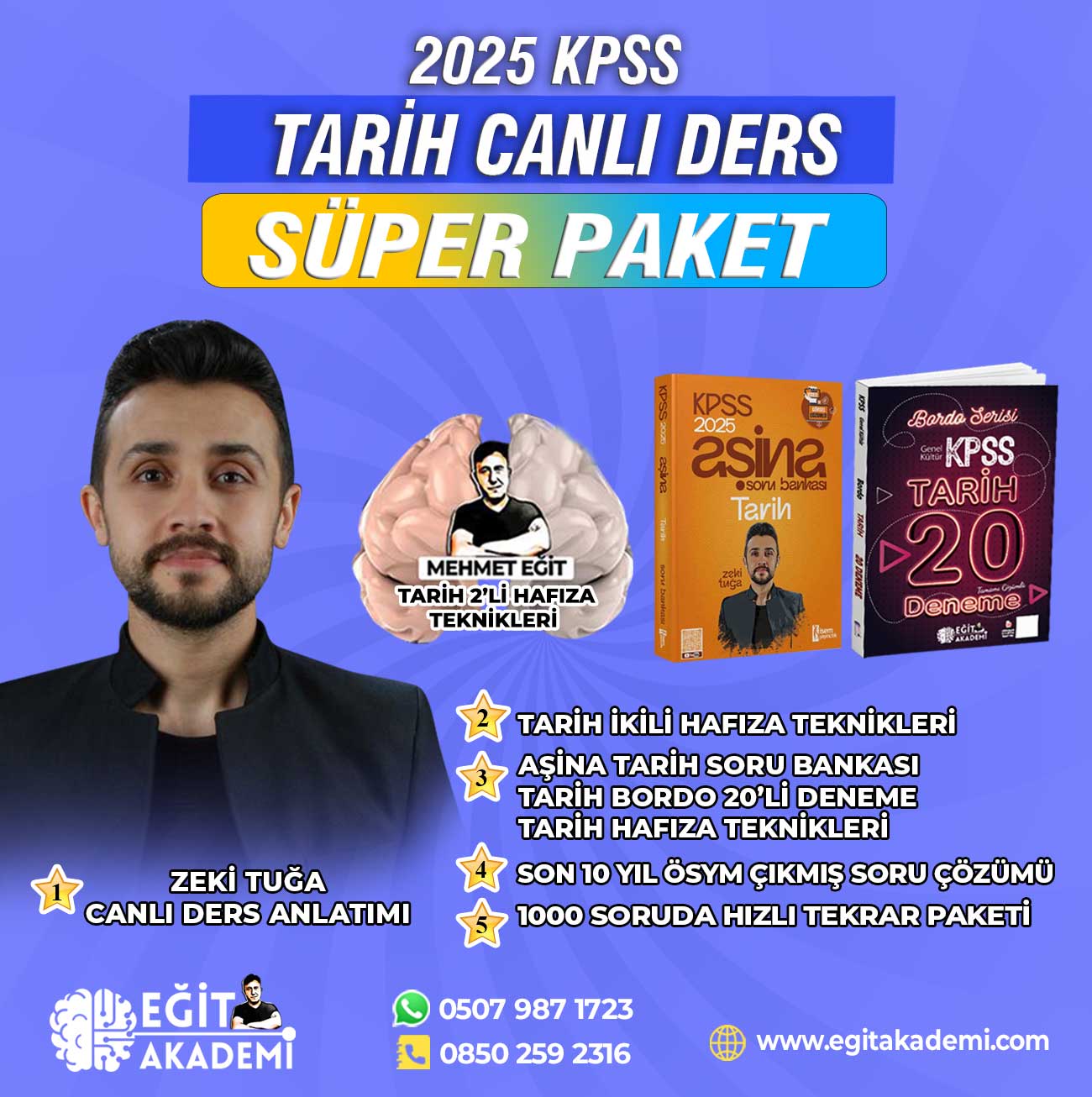 KPSS 2025 TARİH CANLI DERS SÜPER PAKET