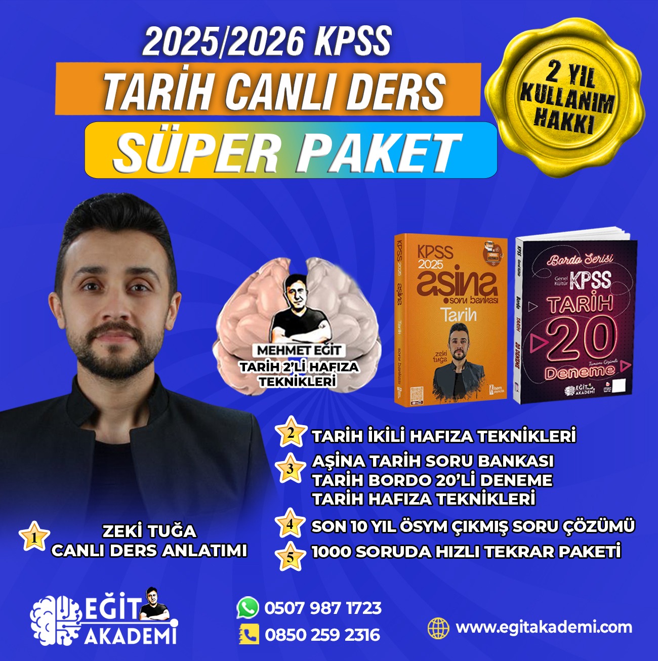 KPSS 2025/2026 TARİH CANLI DERS SÜPER PAKET