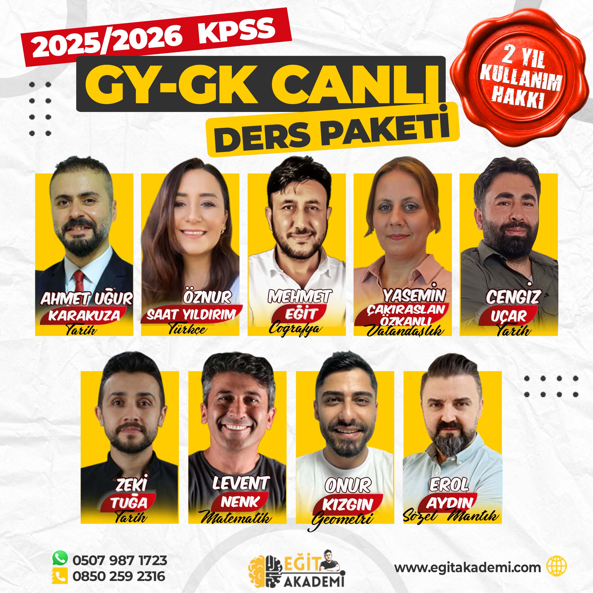 KPSS 2025/2026 GYK CANLI DERS PAKETİ (2DÖNEM)