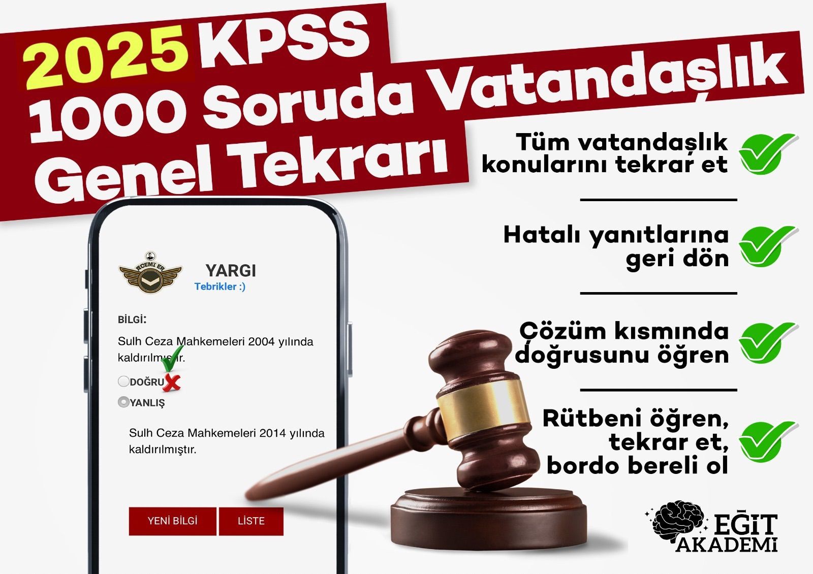 2025 KPSS VATANDAŞLIK 1000 SORUDA GENEL TEKRAR