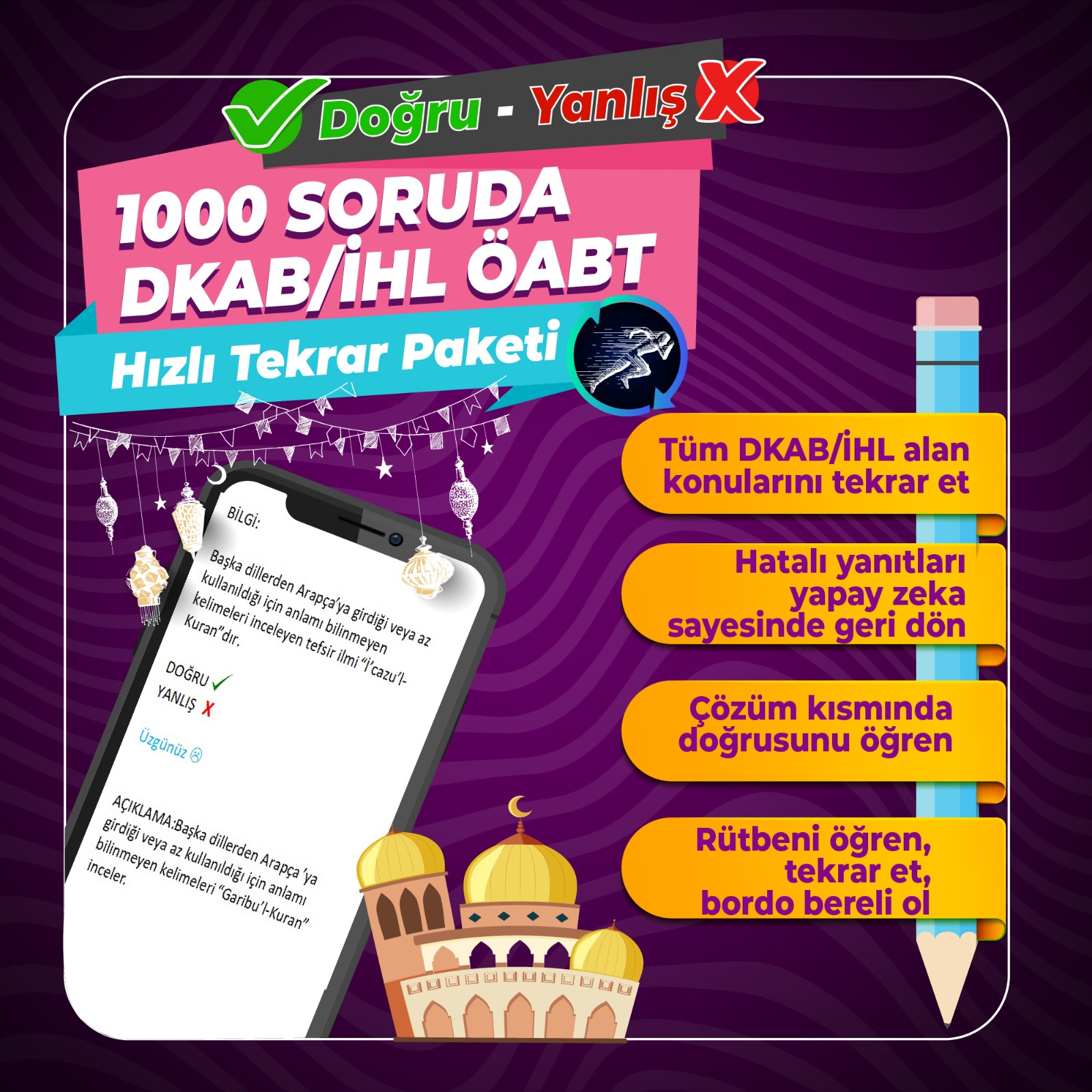 1000 SORUDA  DKAB/İHL ÖABT Hızlı Tekrar Paketi