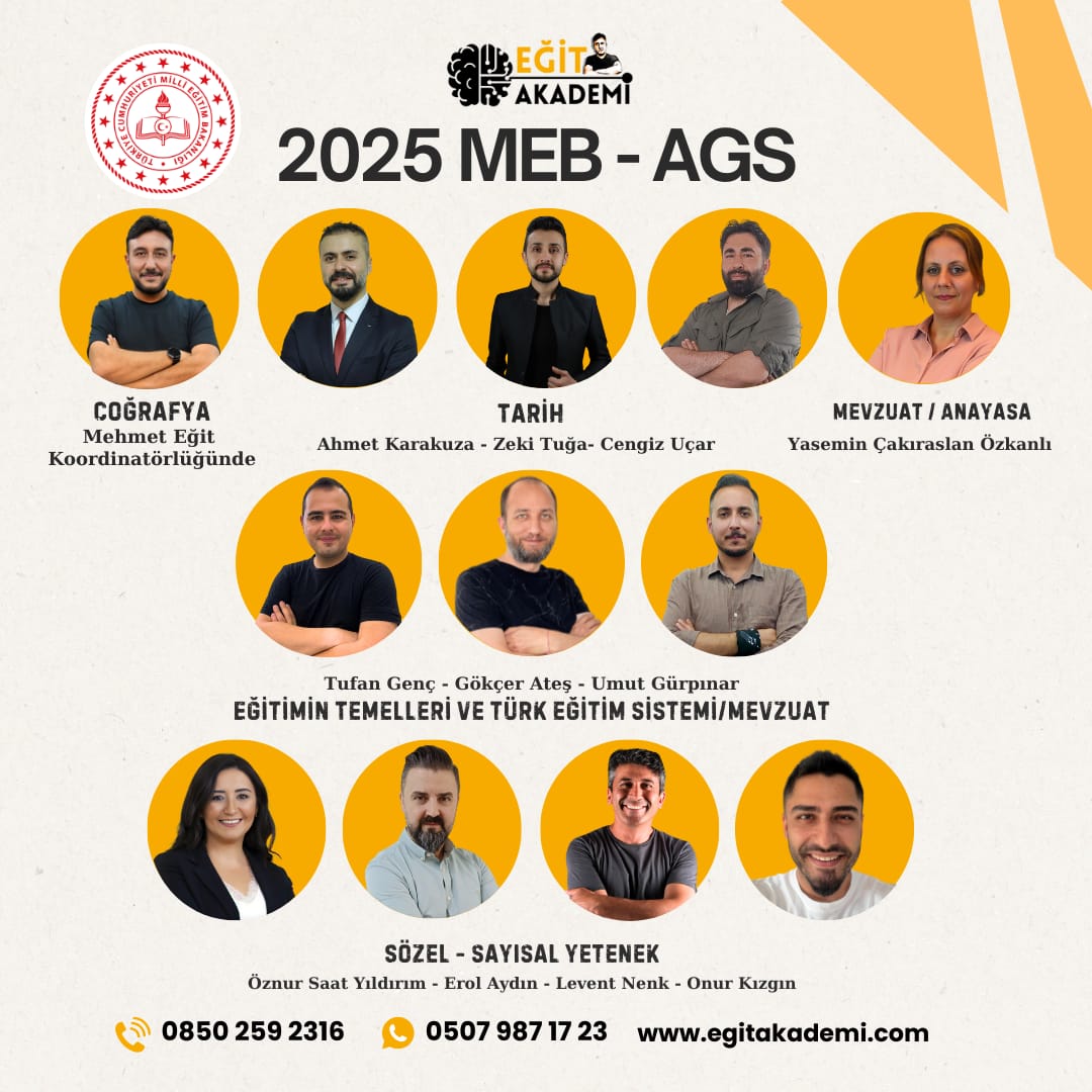 MEB - AGS 2025 CANLI/VİDEO DERS PAKETİ