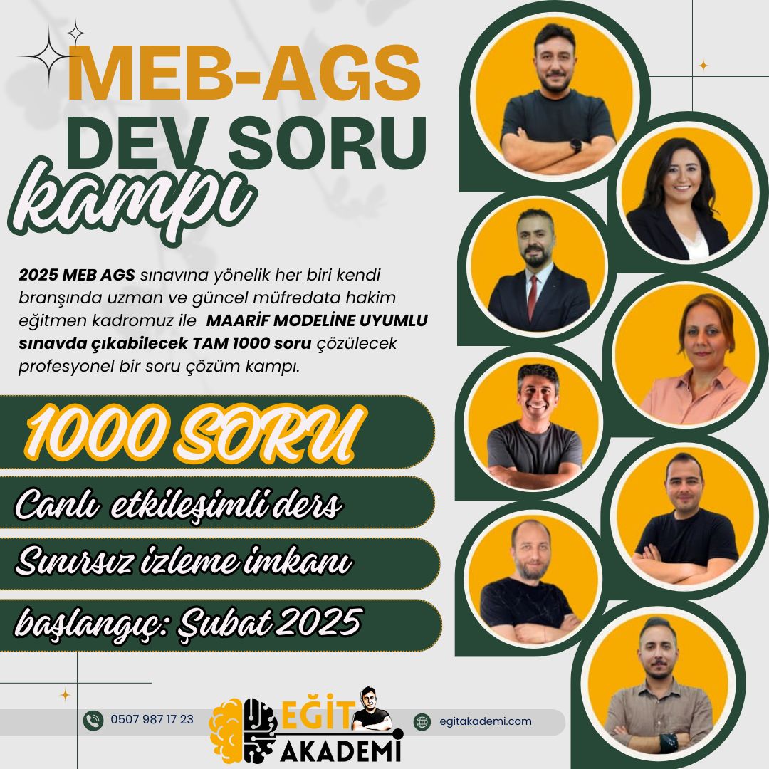 MEB-AGS 1000 SORU ÇÖZÜM KAMPI