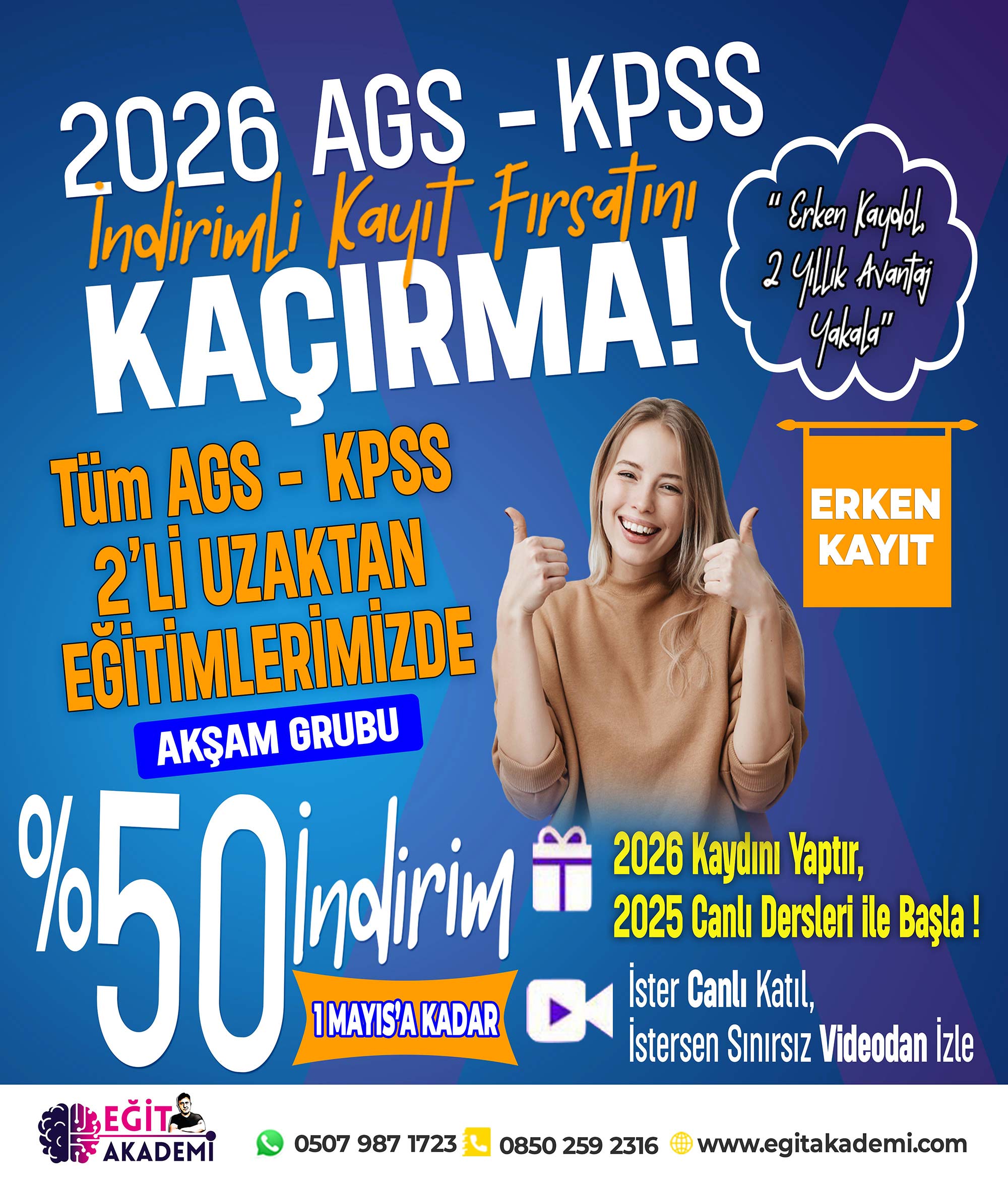 MEB – AGS & KPSS 2026 AKŞAM CANLI/VİDEO DERS PAKETİ