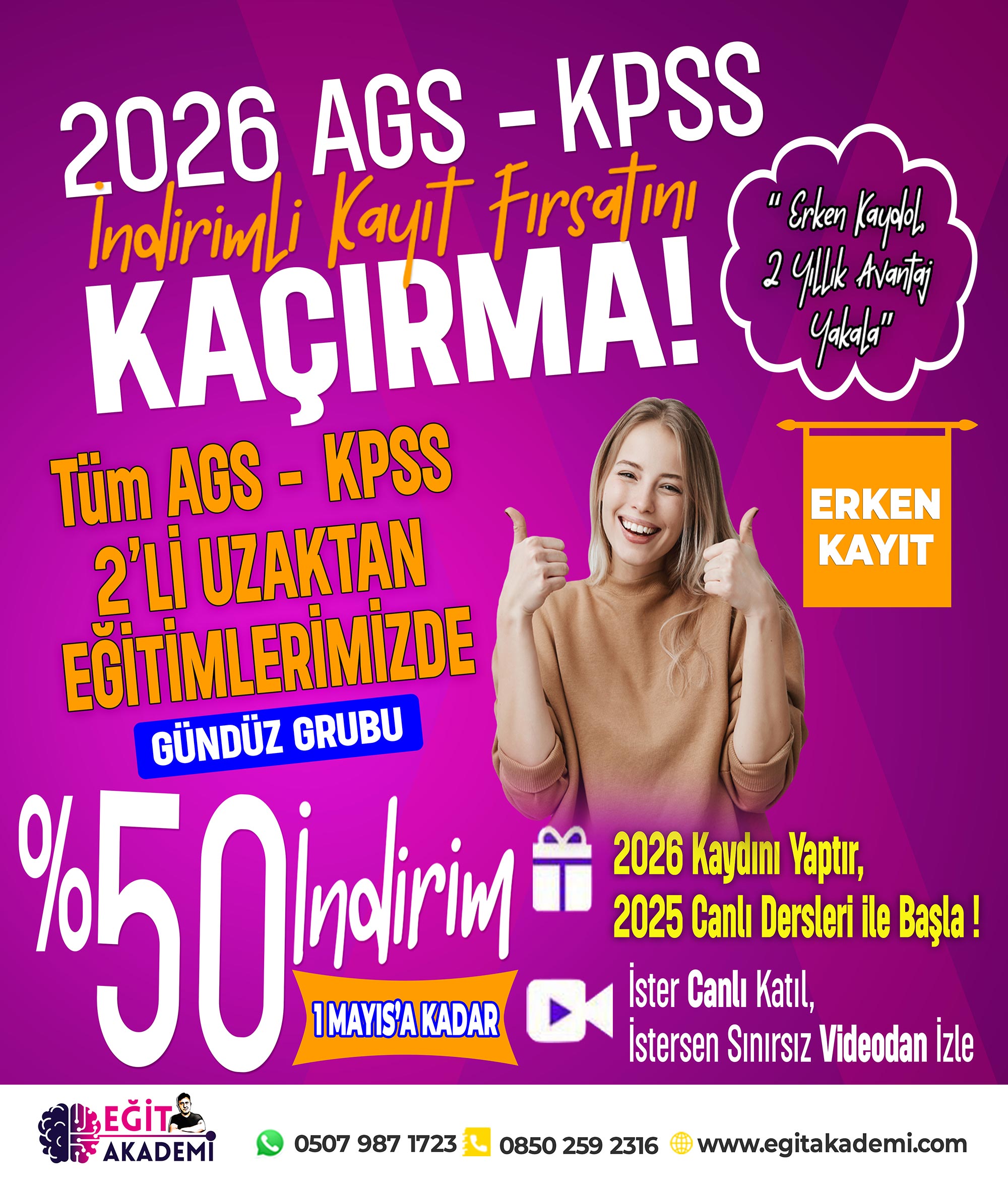 MEB – AGS & KPSS 2026 GÜNDÜZ CANLI/VİDEO DERS PAKETİ