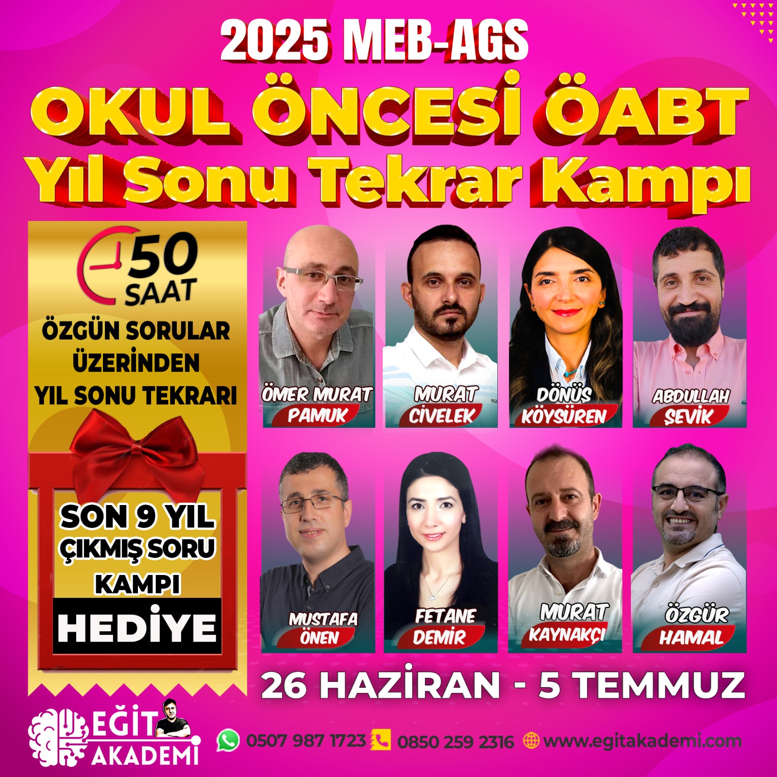 2025 MEB-AGS Okul Öncesi ÖABT Yıl Sonu Tekrar Kampı