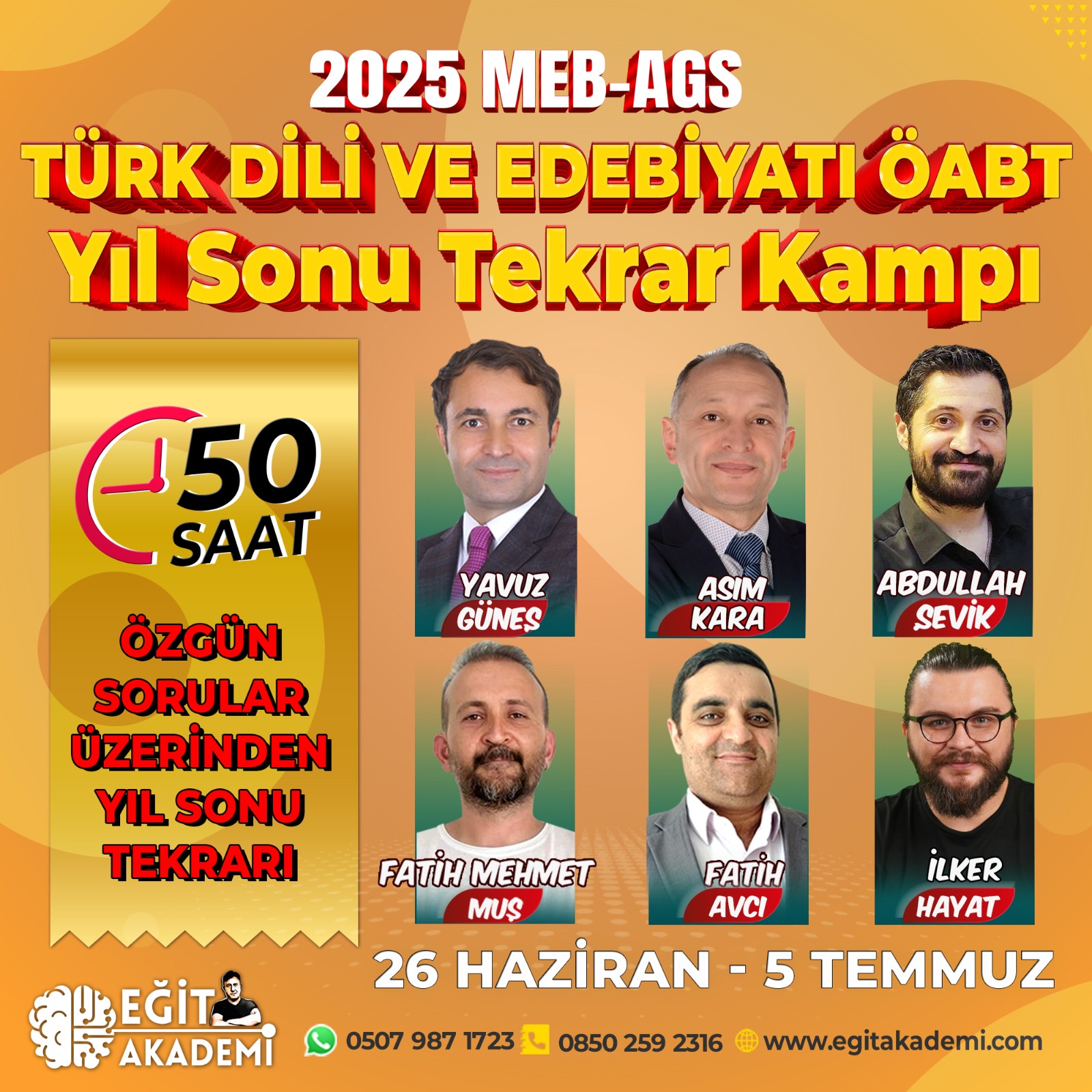 2025 MEB-AGS Türk Dili ve Edebiyatı ÖABT Yıl Sonu Tekrar Kampı