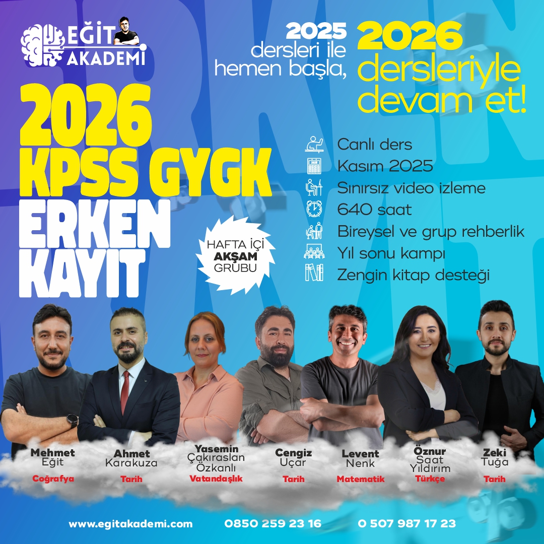 KPSS 2026 AKŞAM GENEL YETENEK-GENEL KÜLTÜR CANLI / VİDEO DERS PAKETİ