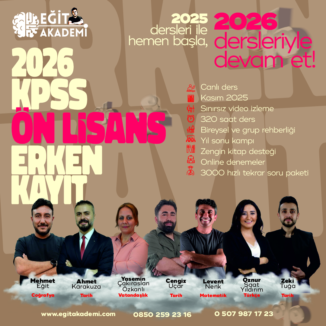 2026 ÖNLİSANS KPSS GYGK Canlı/Video Eğitim Paketi