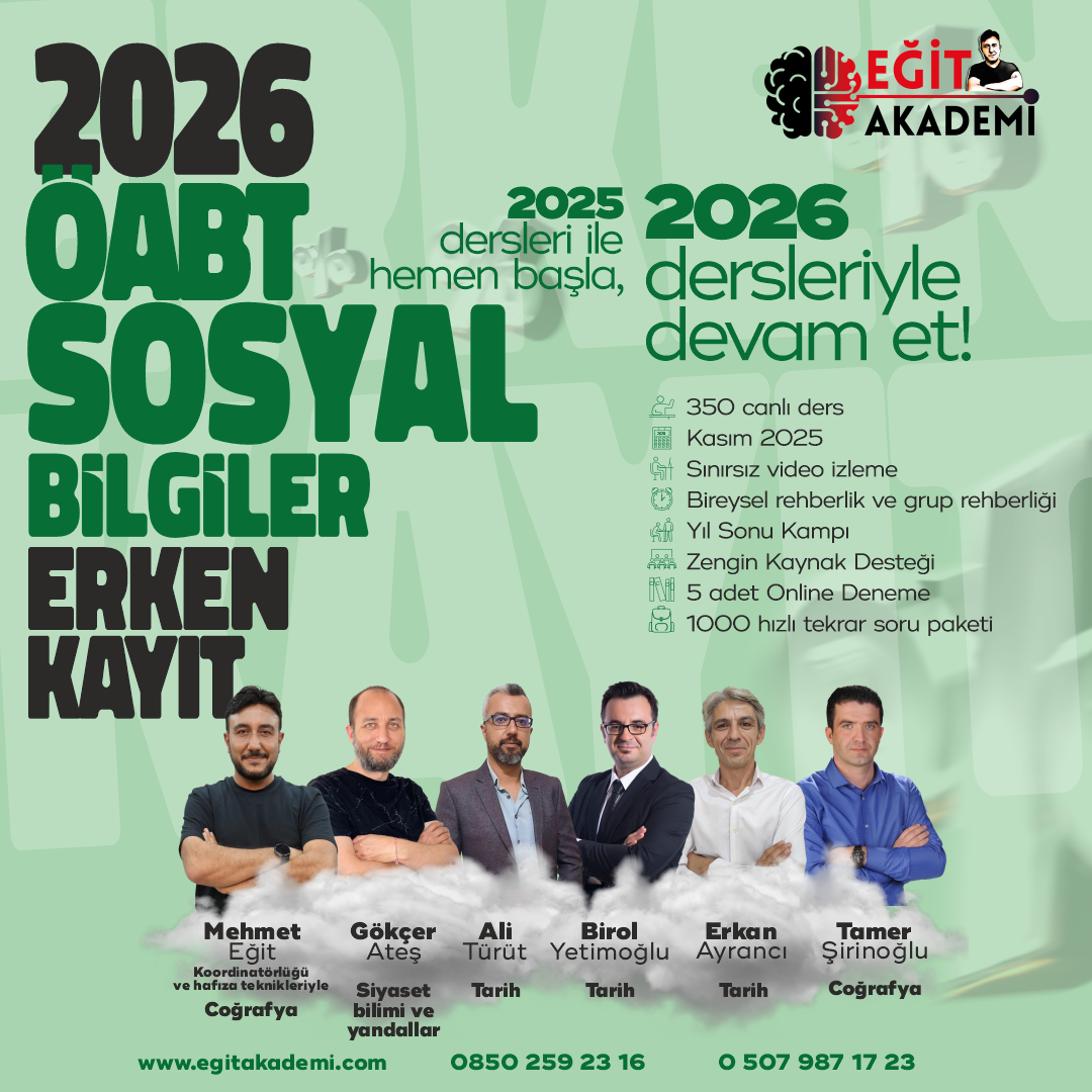 2026 Sosyal Bilgiler ÖABT Canlı / Video Ders