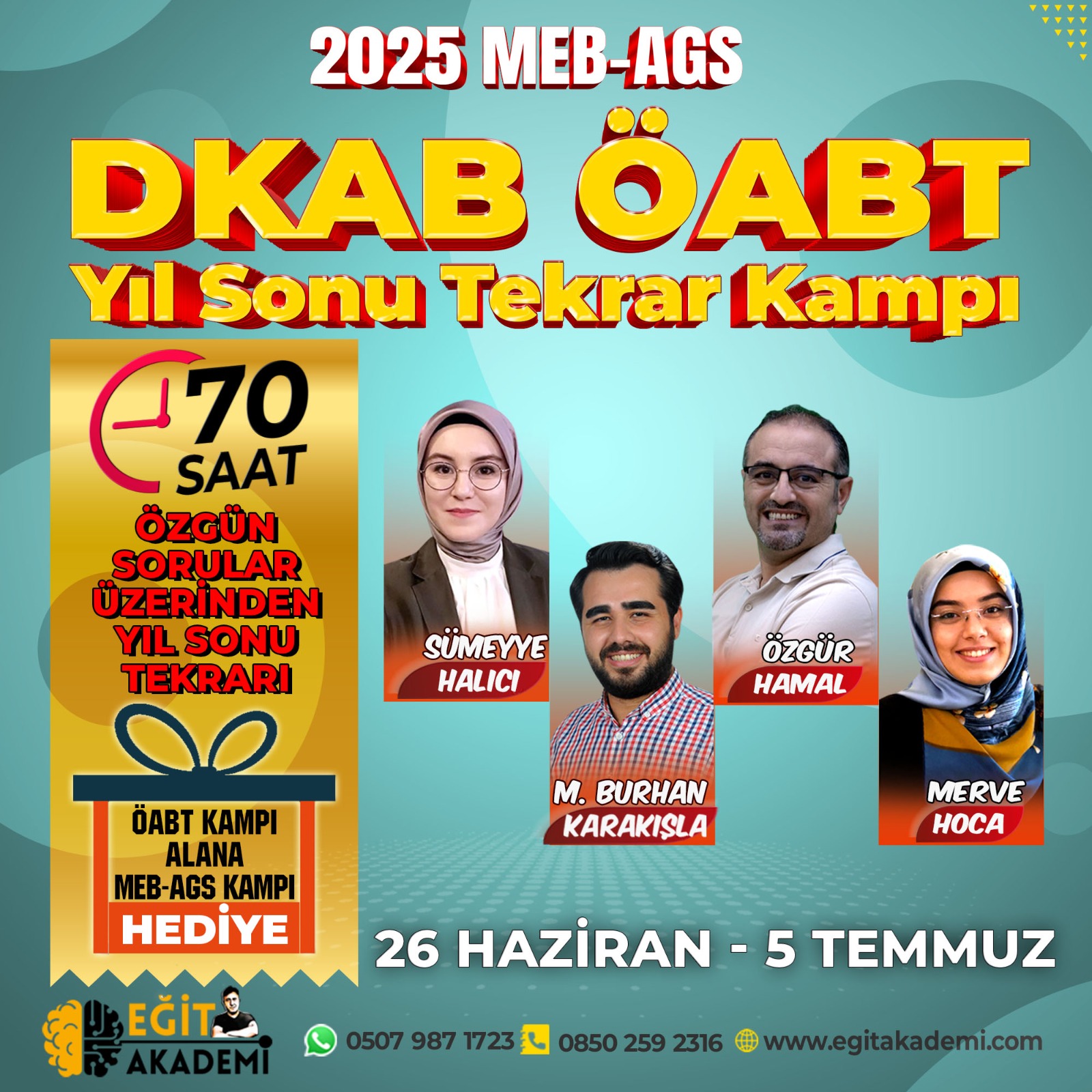 2025 MEB-AGS DKAB ÖABT Yıl Sonu Tekrar Kampı