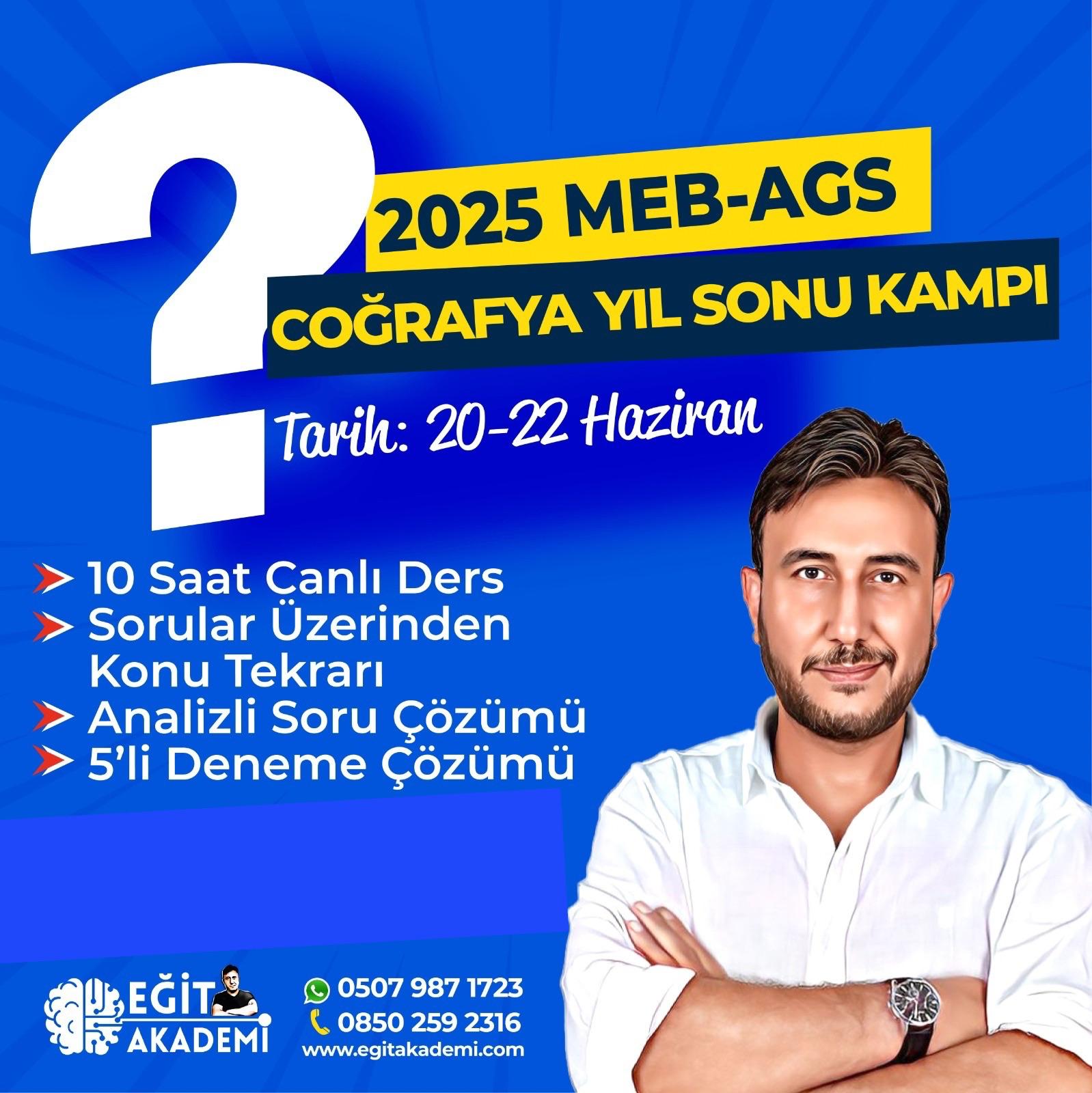 2025 MEB-AGS COĞRAFYA YILSONU KAMPI