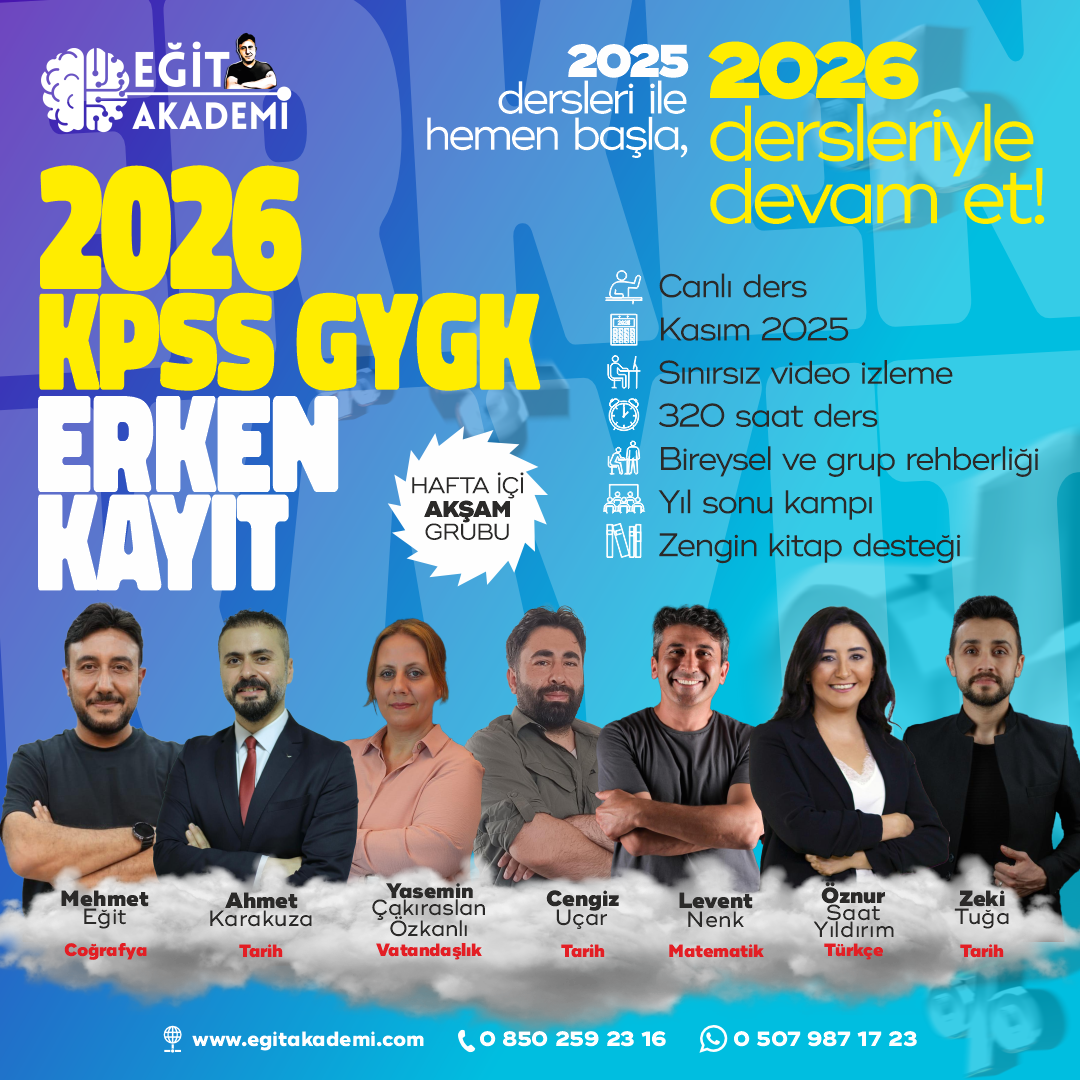KPSS 2026 AKŞAM GENEL YETENEK-GENEL KÜLTÜR CANLI / VİDEO DERS PAKETİ