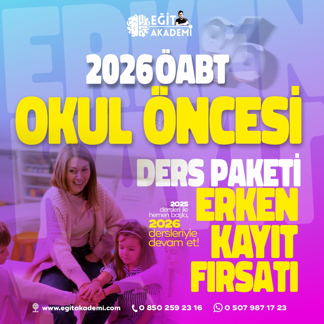 2026 OKUL ÖNCESİ ÖABT Canlı/Video Eğitim Paketi