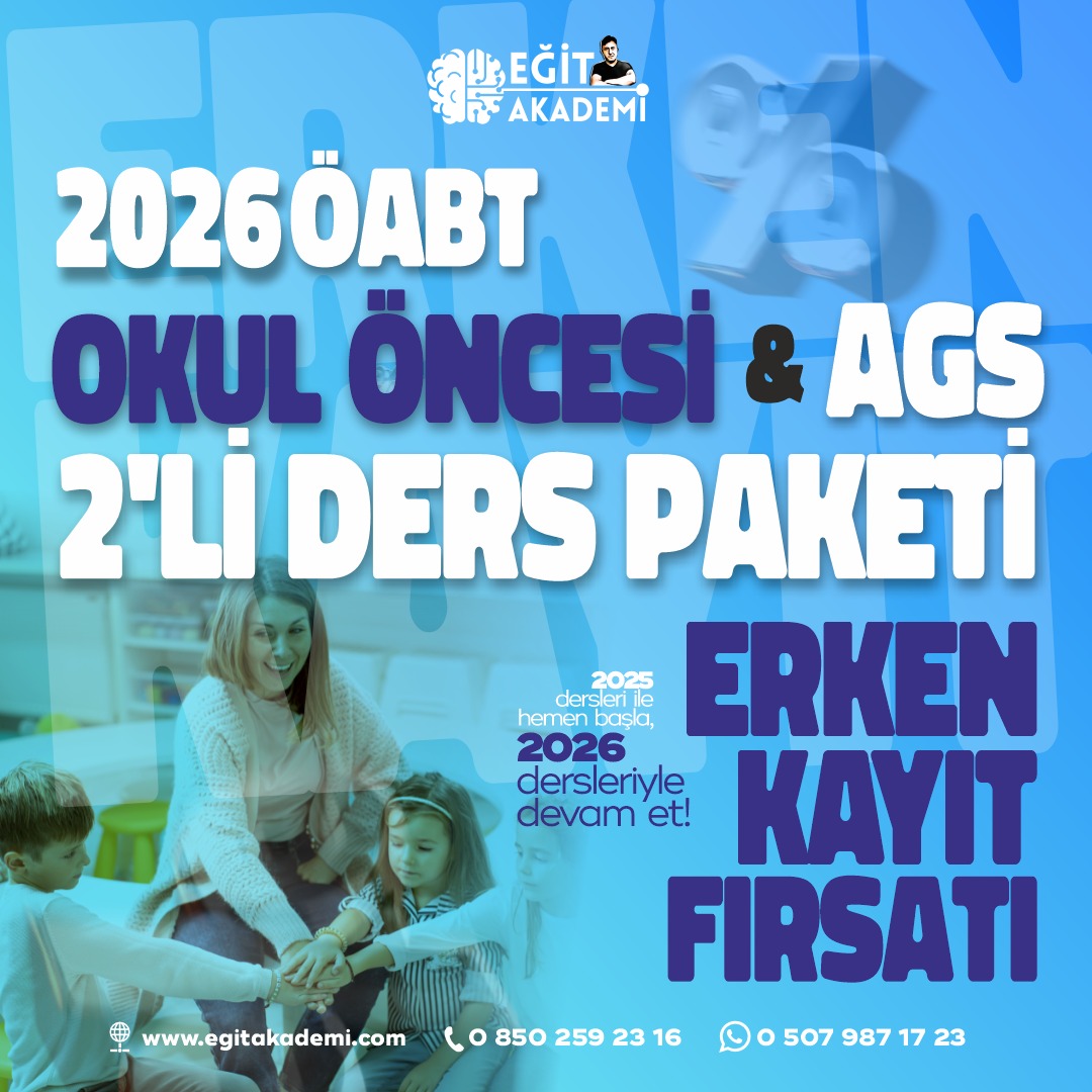 2026 OKUL ÖNCESİ ÖABT + MEB-AGS 2’Lİ CANLI/VİDEO EĞİTİM PAKETİ
