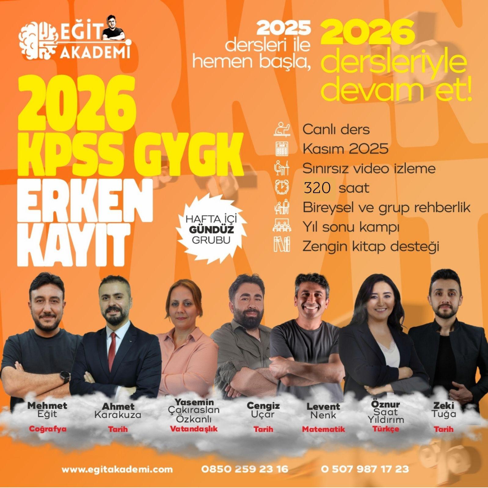 KPSS 2026 GÜNDÜZ GENEL YETENEK-GENEL KÜLTÜR CANLI/VİDEO DERS PAKETİ