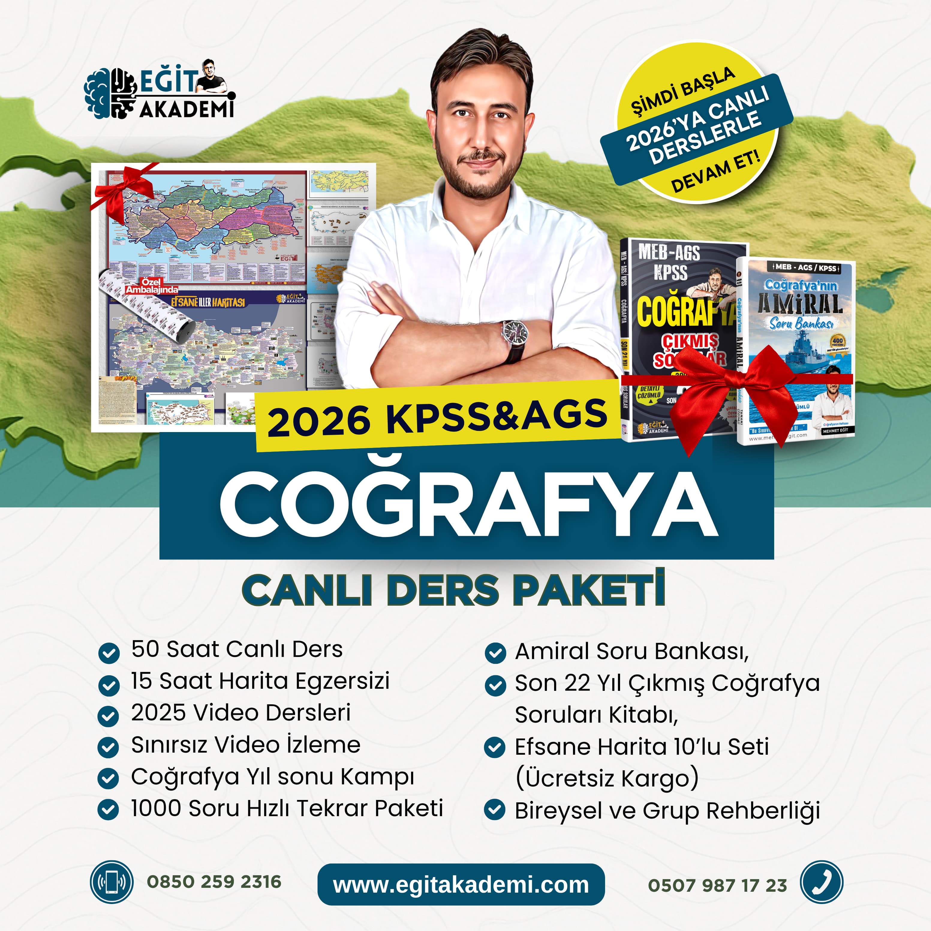 2026 KPSS & MEB-AGS Coğrafya Canlı/Video Ders Paketi