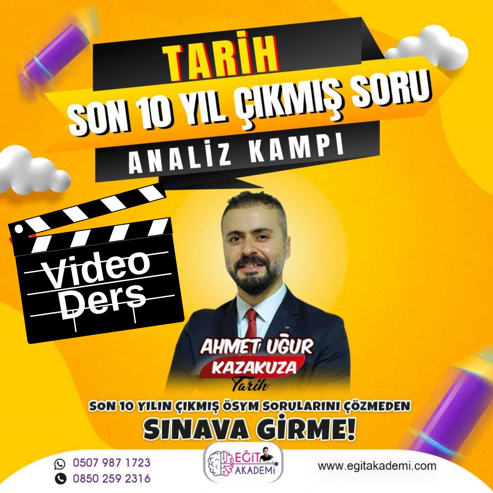 GY-GK Tarih Tek Ders Son 10 Yıl ÖSYM Çıkmış Soru Analiz Kampı / Video Ders