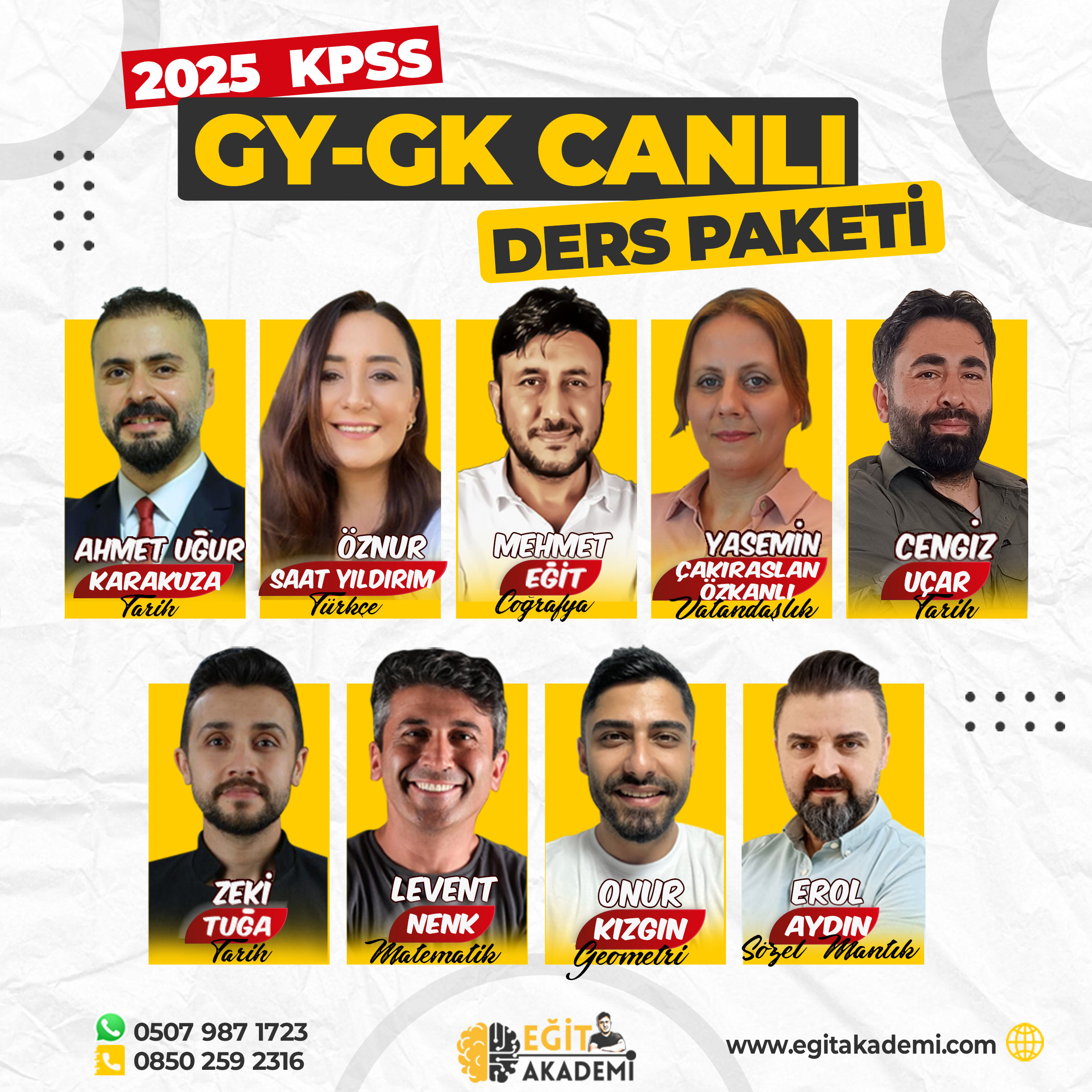 KPSS 2025 GENEL YETENEK-GENEL KÜLTÜR CANLI DERS PAKETİ