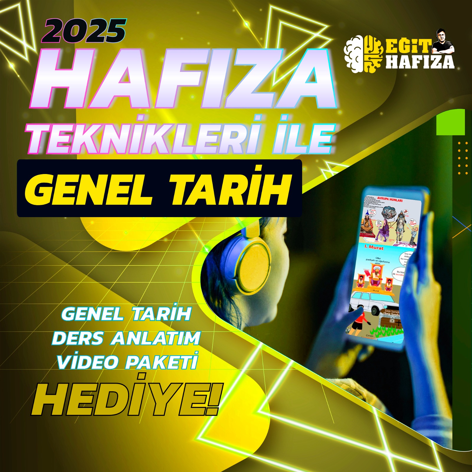 2025 KPSS HAFIZA TEKNİKLERİYLE GENEL TARİH PAKETİ