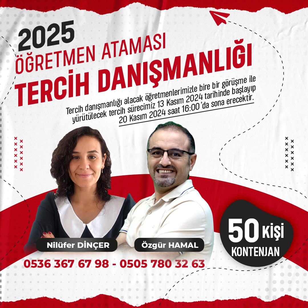 2025 ÖĞRETMEN ATAMASI TERCİH DANIŞMANLIĞI